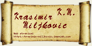 Krasimir Miljković vizit kartica